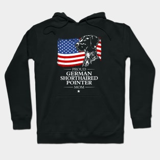 German Shorthaired Pointer Mom American Flag patriotic dog Hoodie